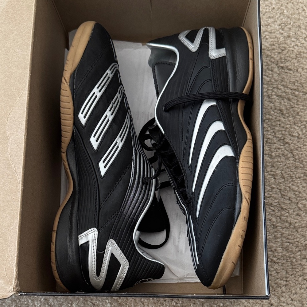 Adidas Black and Silver Athletic Shoes (Soccer)